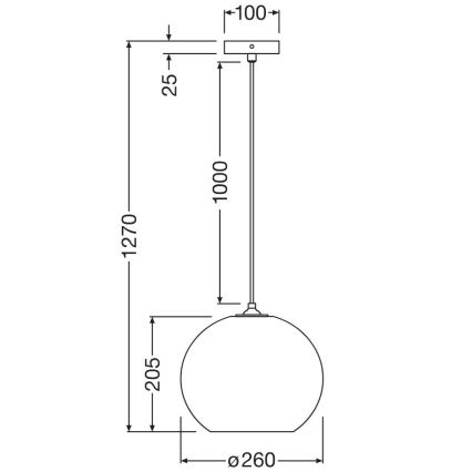 Ledvance - Hanglamp aan een koord DECOR CARDBOARD 1xE27/15W/230V diameter 26 cm
