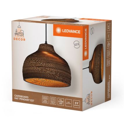 Ledvance - Hanglamp aan een koord DECOR CARDBOARD 1xE27/15W/230V diameter 36 cm