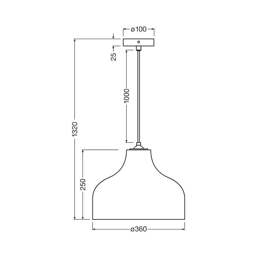 Ledvance - Hanglamp aan een koord DECOR CARDBOARD 1xE27/15W/230V diameter 36 cm