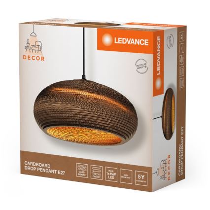 Ledvance - Hanglamp aan een koord DECOR CARDBOARD 1xE27/15W/230V diameter 40 cm