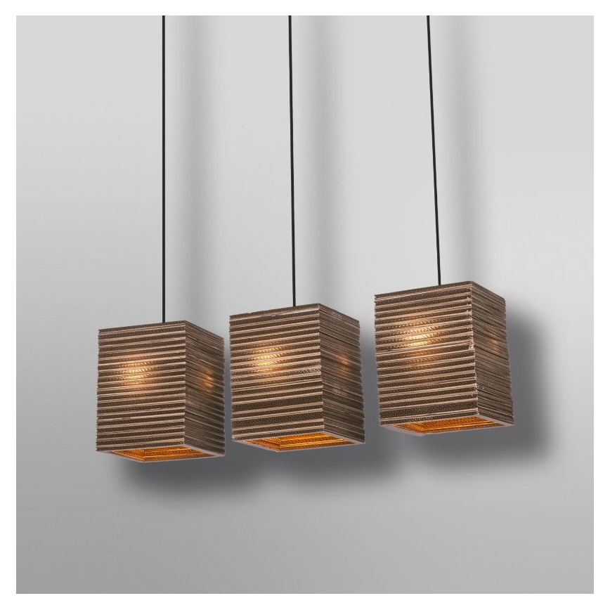 Ledvance - Hanglamp aan een koord DECOR CARDBOARD 3xE27/15W/230V