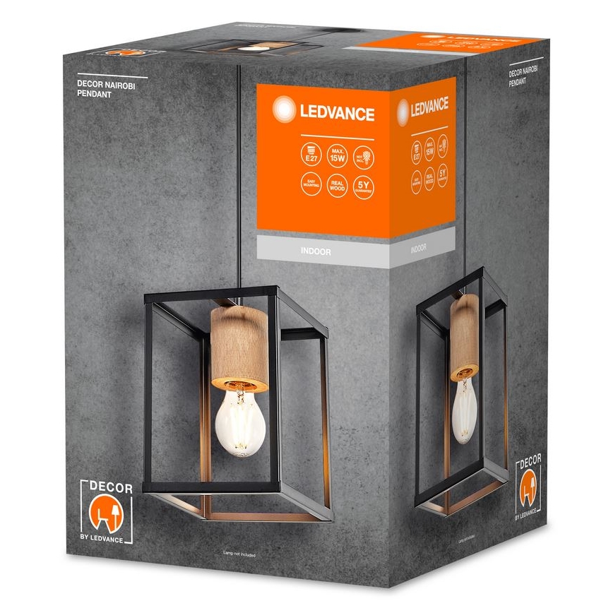 Ledvance - Hanglamp aan een koord DECOR NAIROBI 1xE27/15W/230V rubber vijg