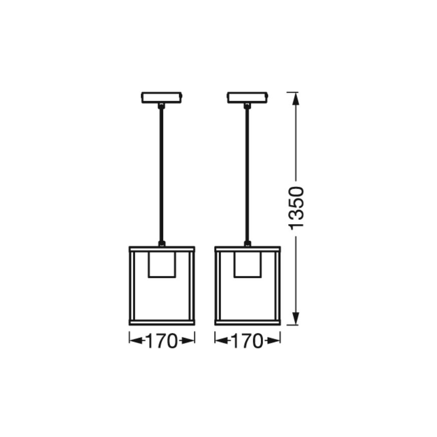 Ledvance - Hanglamp aan een koord DECOR NAIROBI 1xE27/15W/230V rubber vijg