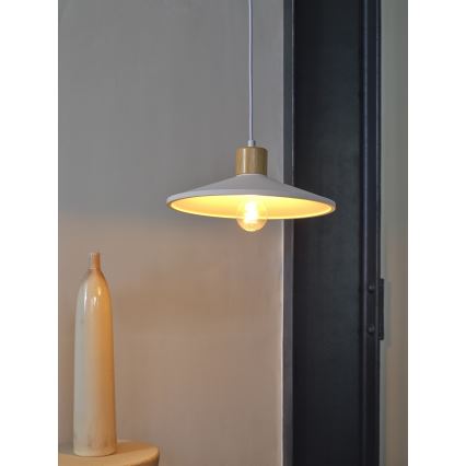 Ledvance - Hanglamp aan een koord DECOR PLASTER 1xE27/25W/230V diameter 32 cm gips wit