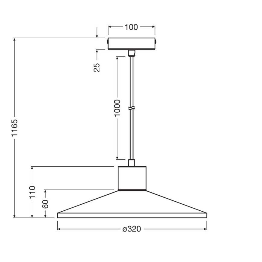 Ledvance - Hanglamp aan een koord DECOR PLASTER 1xE27/25W/230V diameter 32 cm gips wit