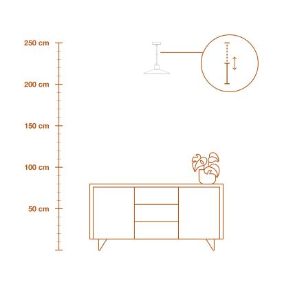 Ledvance - Hanglamp aan een koord DECOR PLASTER 1xE27/25W/230V diameter 32 cm gips wit