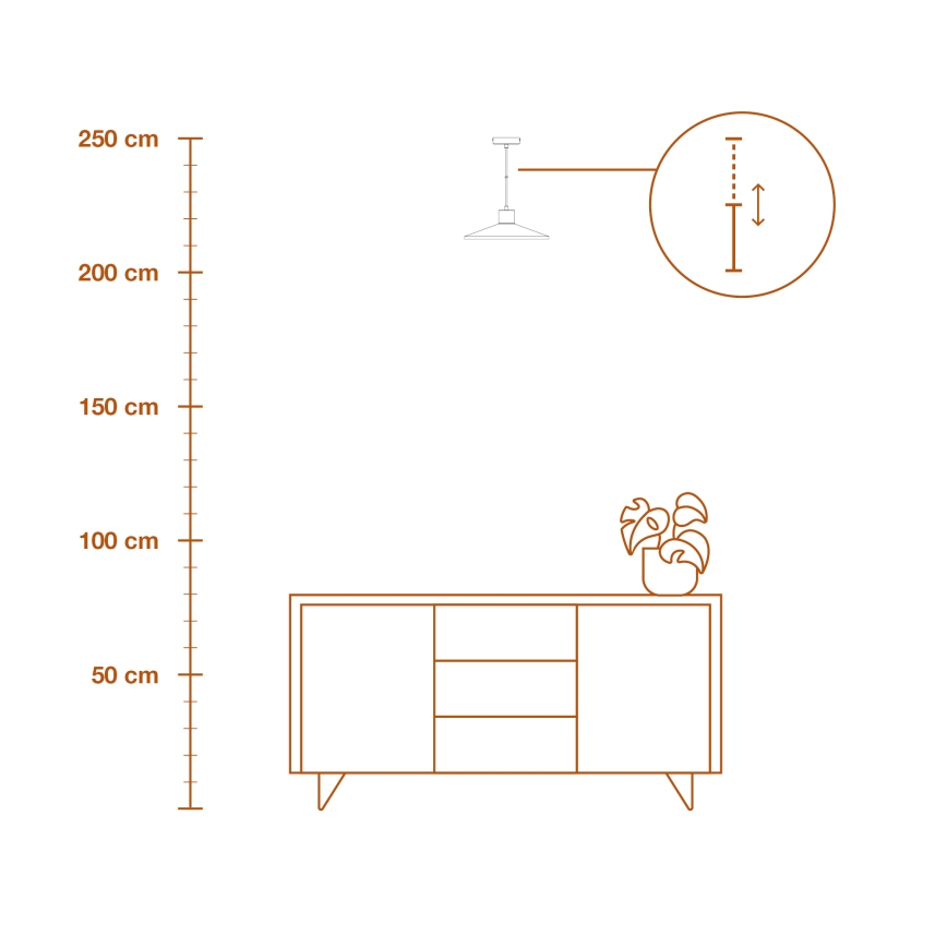 Ledvance - Hanglamp aan een koord DECOR PLASTER 1xE27/25W/230V diameter 32 cm gips wit