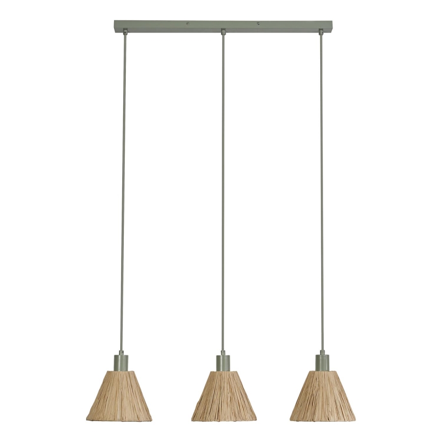 Ledvance - Hanglamp aan een koord DECOR RAFFIA 3xE27/15W/230V raffia bast