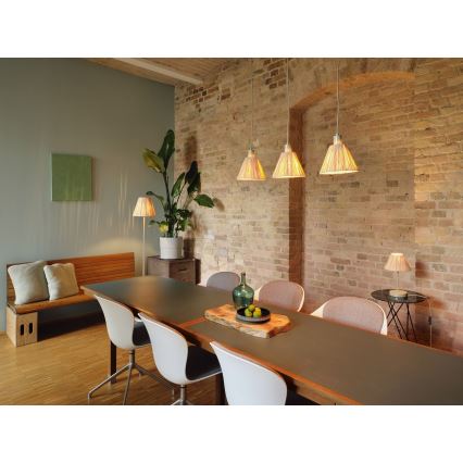 Ledvance - Hanglamp aan een koord DECOR RAFFIA 3xE27/15W/230V raffia bast