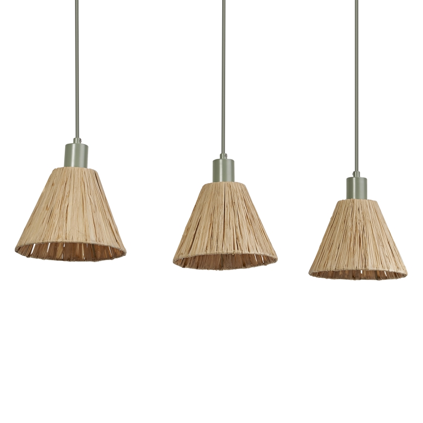 Ledvance - Hanglamp aan een koord DECOR RAFFIA 3xE27/15W/230V raffia bast