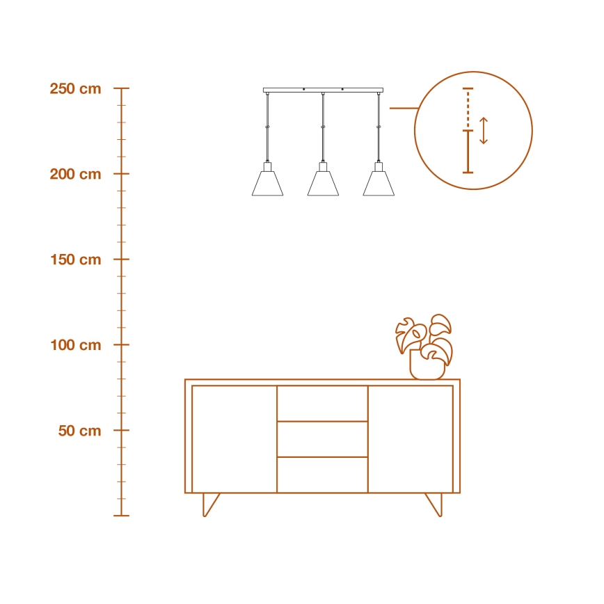 Ledvance - Hanglamp aan een koord DECOR RAFFIA 3xE27/15W/230V raffia bast