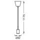 Ledvance - Hanglamp aan een koord PENDULUM BELL 1xE27/15W/230V zwart