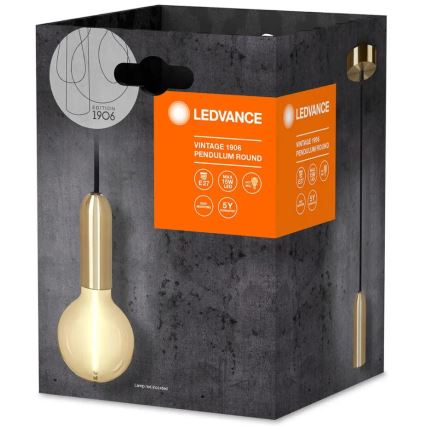 Ledvance - Hanglamp aan een koord PENDULUM ROUND 1xE27/15W/230V goud