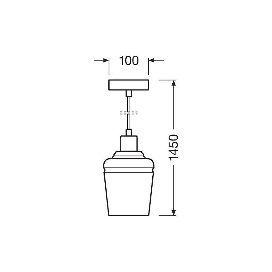 Ledvance - Hanglamp JAR 1xE27/40W/230V oranje