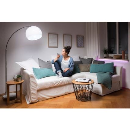Ledvance - Haut-parleur connecté Google Nest Mini + Ampoule à intensité variable LED SMART+ A60 E27/6,5W/230V 2700K
