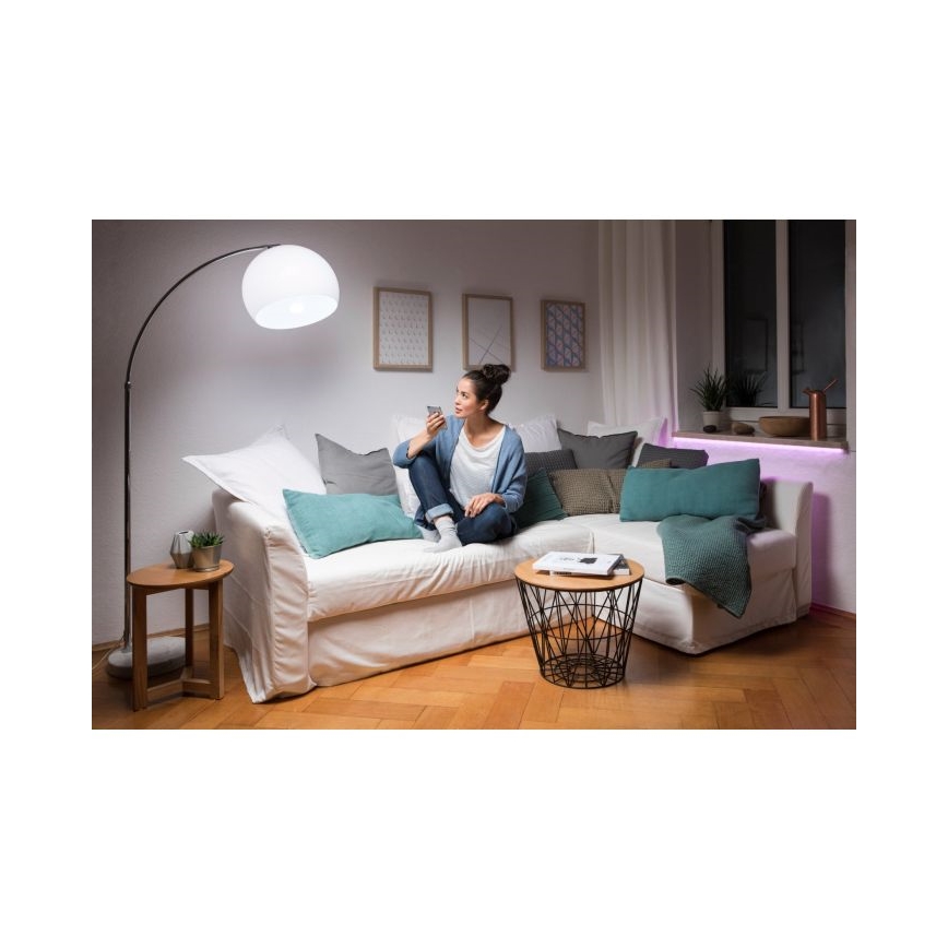 Ledvance - Haut-parleur connecté Google Nest Mini + Ampoule à intensité variable LED SMART+ A60 E27/6,5W/230V 2700K