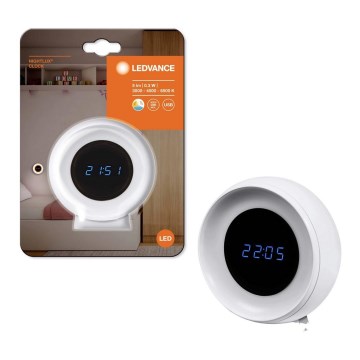 Ledvance - Horloge numérique avec rétroéclairage NIGHTLUX LED/0,3W/5V 3000/4000/6500K
