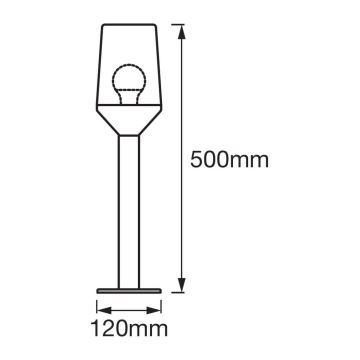 Ledvance - Lamp voor Buiten CALICE 1xE27/60W/230V IP44 50 cm