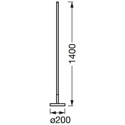 Ledvance - Lampadaire LED RGBW à intensité variable SMART+ FLOOR LED/14W/230V 2700-6500K Wi-Fi noir + télécommande