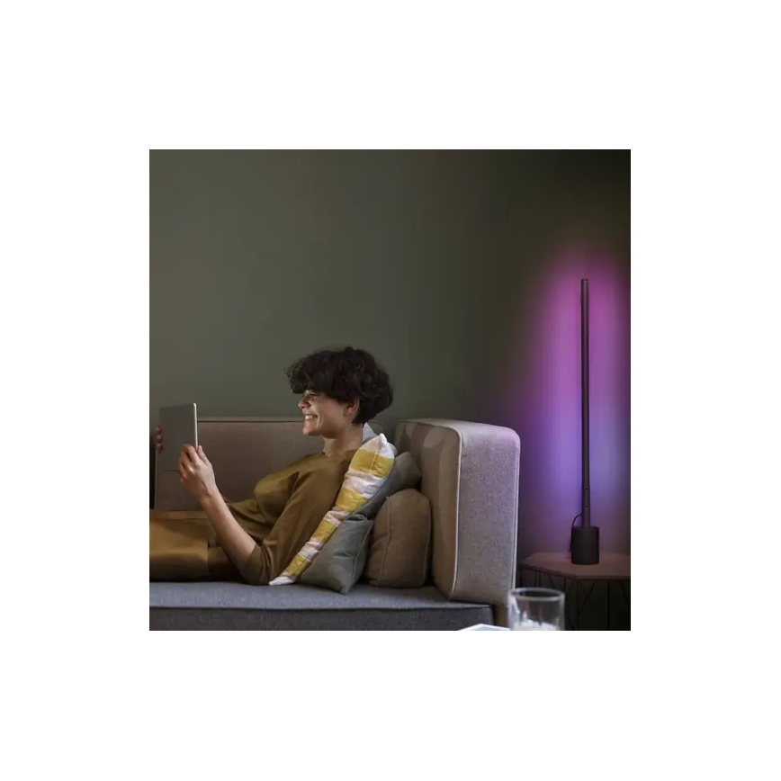 Ledvance - Lampadaire LED RGBW à intensité variable SMART+ FLOOR LED/8W/230V 2700-6500K Wi-Fi noir + télécommande