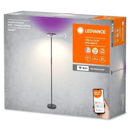 Ledvance - LED RGBW lampadaire dimmable SMART+ FLOOR LED/24W/230V 2700-5000K Wi-Fi
