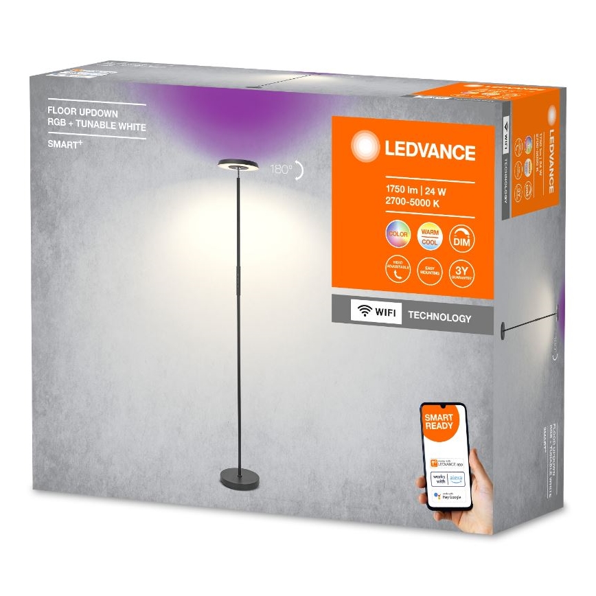 Ledvance - LED RGBW lampadaire dimmable SMART+ FLOOR LED/24W/230V 2700-5000K Wi-Fi