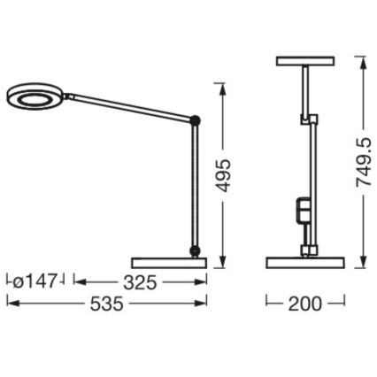 Ledvance - Lampe de table tactile à intensité variable SUN@HOME LED/20W/230V 2200-5000K CRI 95 Wi-Fi