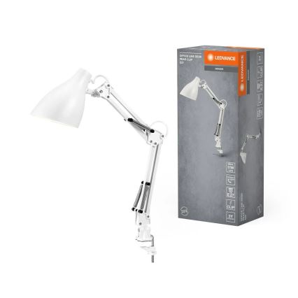 Ledvance - Lampe de table à pince PEAR 1xE27/11W/230V blanche