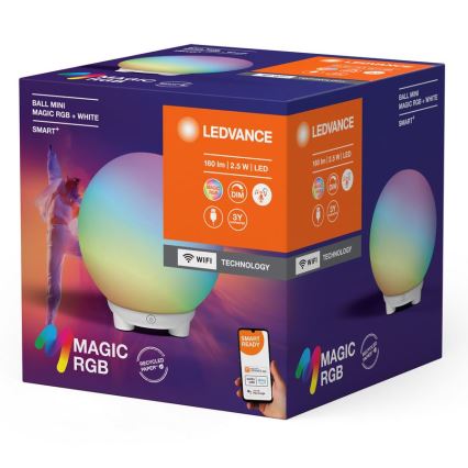 Ledvance - Lampe de table LED RVBW à intensité variable rechargeable SMART+ MAGIC LED/2,5W/5V 2200-6500K Wi-Fi