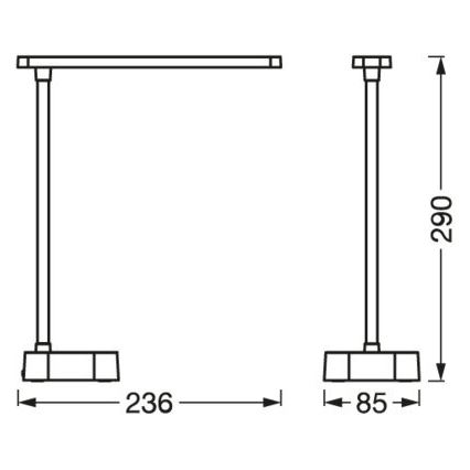 Ledvance - Lampe de table tactile à intensité variable LED PANAN LED/5,2W/5V