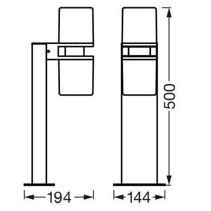 Ledvance - Lampe d'extérieur à intensité variable LED RGBW CASCADE 2xLED/7W/230V IP44 Wi-Fi