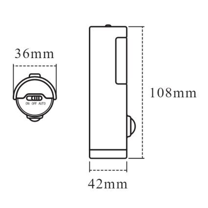 Ledvance - Lampe d'orientation LED avec détecteur NIGHTLUX LED/0,35W/3xAAA IP54