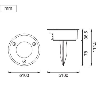 Ledvance - Lampe extérieure ENDURA HYBRID SPIKE LED/1W/12V IP44