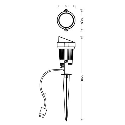 Ledvance - Lampe extérieure ENDURA HYBRID SPOT SPIKE LED/1W/12V IP44