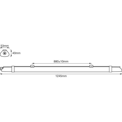 Ledvance - Lampe fluorescente industrielle DAMP LED/18W/230V IP65