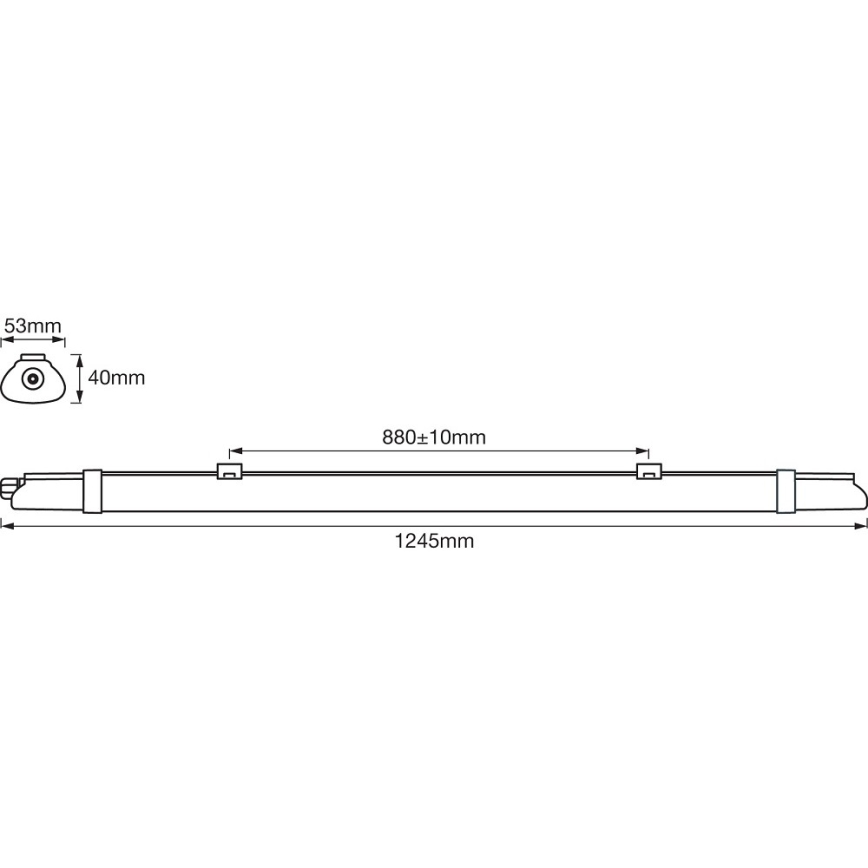 Ledvance - Lampe fluorescente industrielle DAMP LED/18W/230V IP65