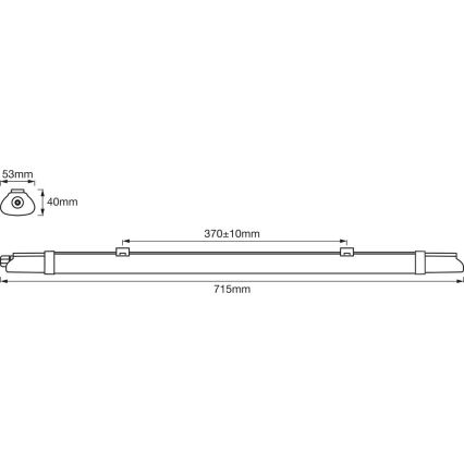 Ledvance - Lampe fluorescente industrielle DAMP LED/9W/230V IP65