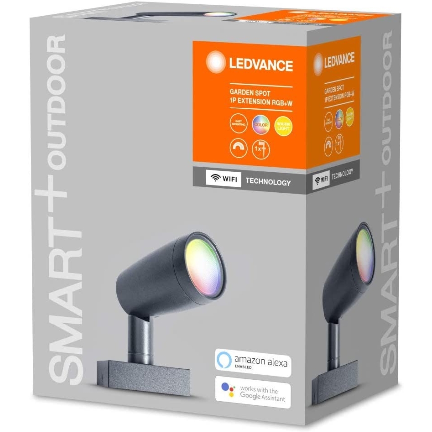 Spot sur pied LED extérieur connecté intelligent 5W RGB + blanc