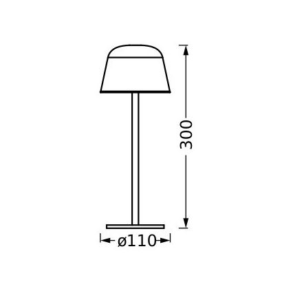 Ledvance - Lampe rechargeable extérieure à intensité variable TABLE LED/2,5W/5V IP54 rouge