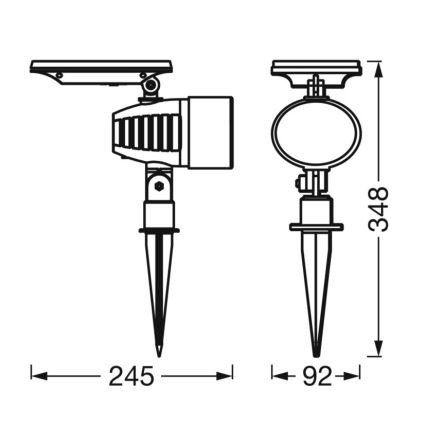 Ledvance - Lampe solaire à intensité variable RGBW SMART+ SOLAR LED/0,6W/3,7V 2000 mAh 3000-6500K IP44