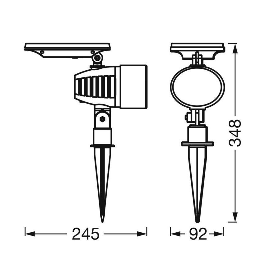 Ledvance - Lampe solaire à intensité variable RGBW SMART+ SOLAR LED/0,6W/3,7V 2000 mAh 3000-6500K IP44
