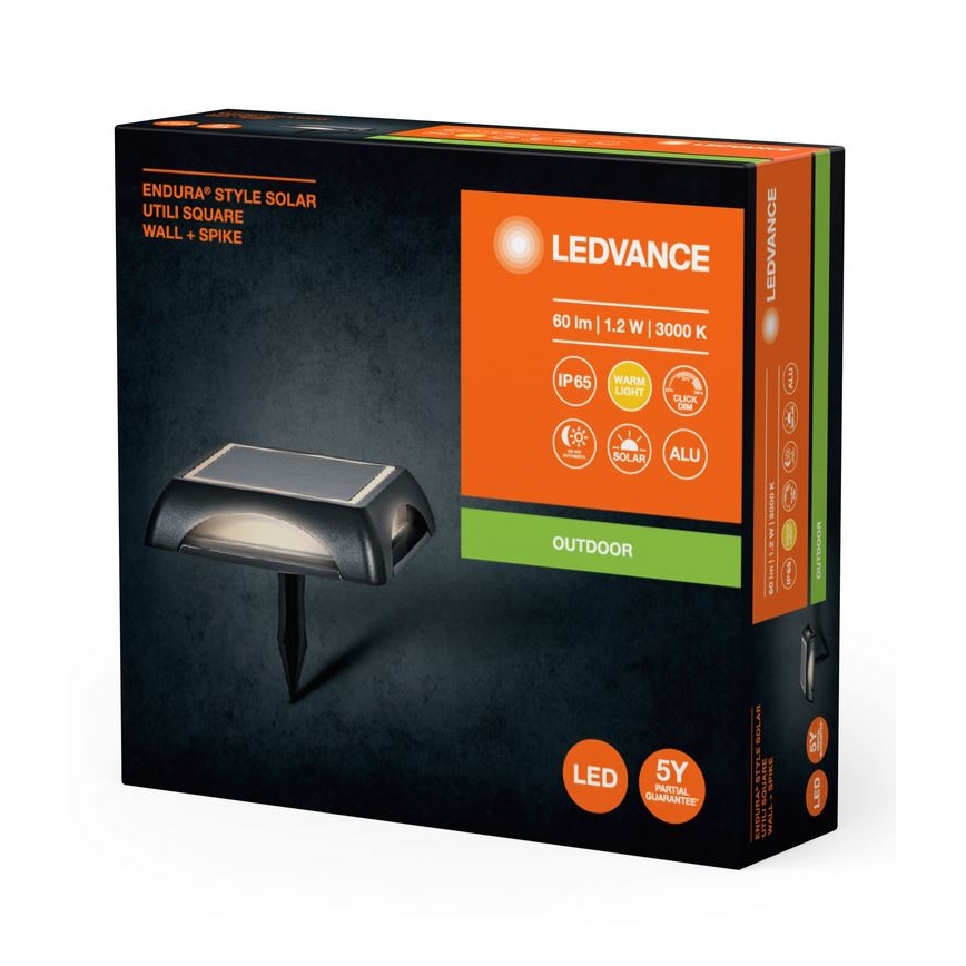 Ledvance - Lampe solaire à intensité variable ENDURA STYLE SOLAR LED/1,2W/3,7V 2000 mAh IP65