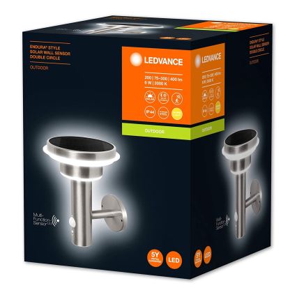 Ledvance - Lampe solaire LED à intensité variable avec capteur CIRCLE LED/6W/3,2V IP44