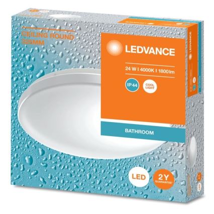 Ledvance - LED Badkamer plafondlamp CEILING ROUND LED/24W/230V 4000K IP44