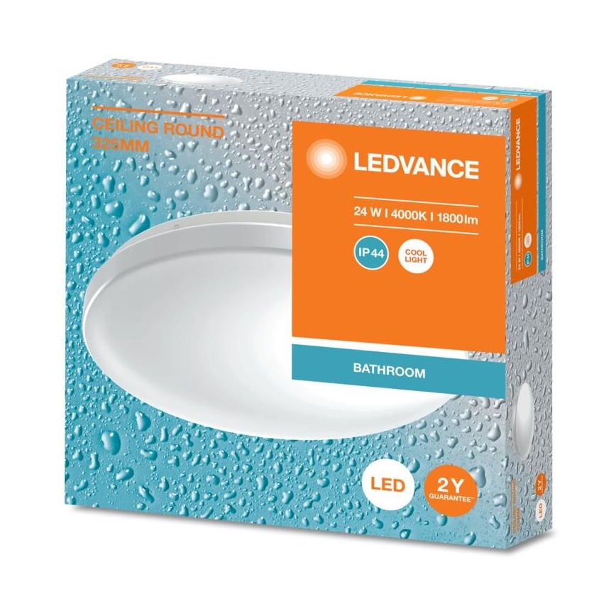 Ledvance - LED Badkamer plafondlamp CEILING ROUND LED/24W/230V 4000K IP44