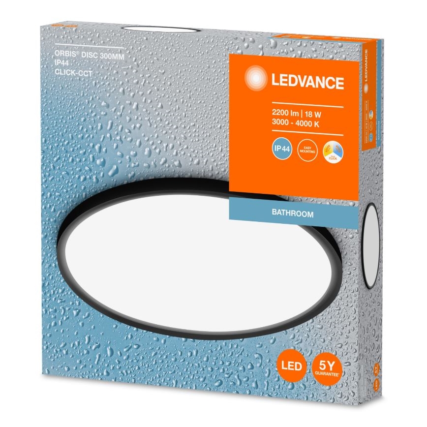 Ledvance - LED Badkamerplafondlamp DISC LED/18W/230V 3000/4000K IP44