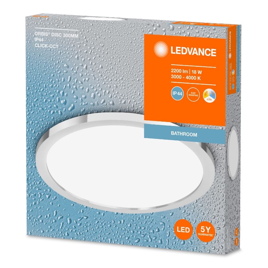 Ledvance - LED Badkamer plafondlamp DISC LED/18W/230V 3000/4000K IP44