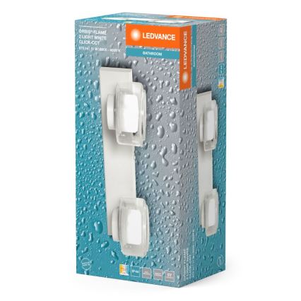 Ledvance - LED Badkamer wandlamp ORBIS FLAME 2xLED/5,5W/230V 3000/4000K IP44 wit