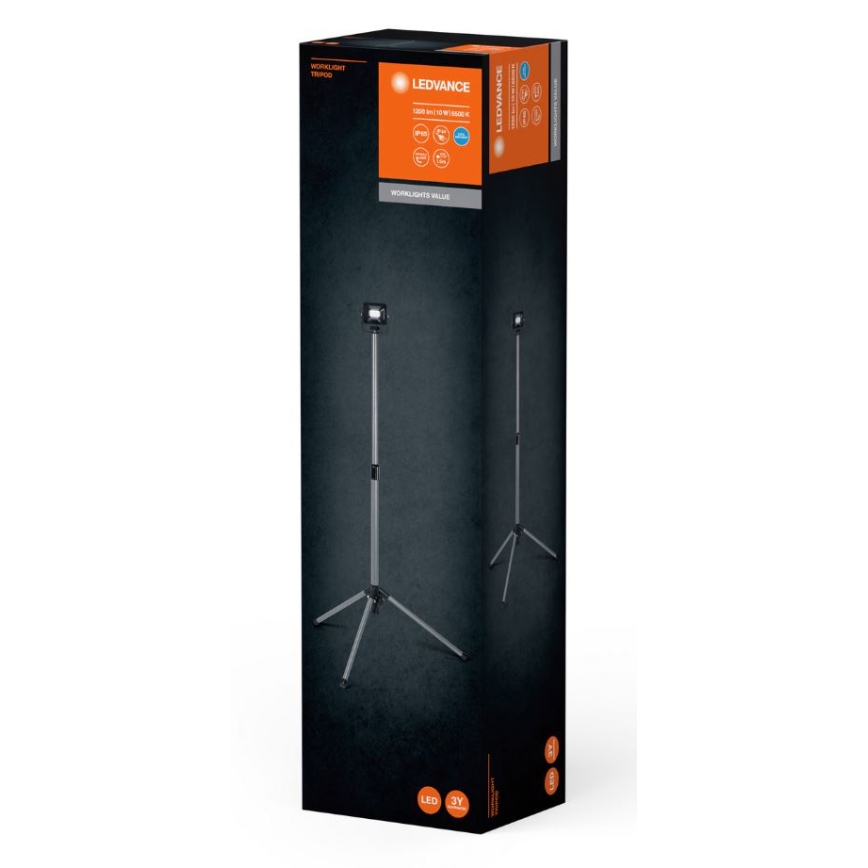 Ledvance - LED Schijnwerper met handvat voor buiten WORKLIGHT TRIPOD LED/10W/230V 6500K IP65