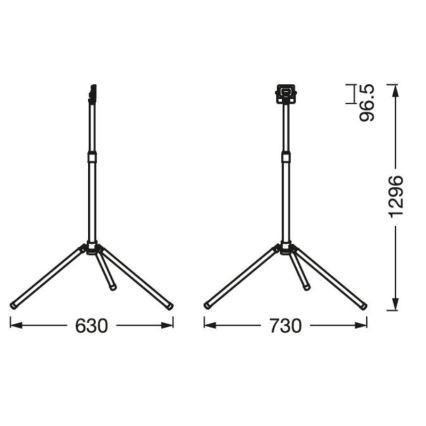 Ledvance - LED Schijnwerper met handvat voor buiten WORKLIGHT TRIPOD LED/10W/230V 6500K IP65